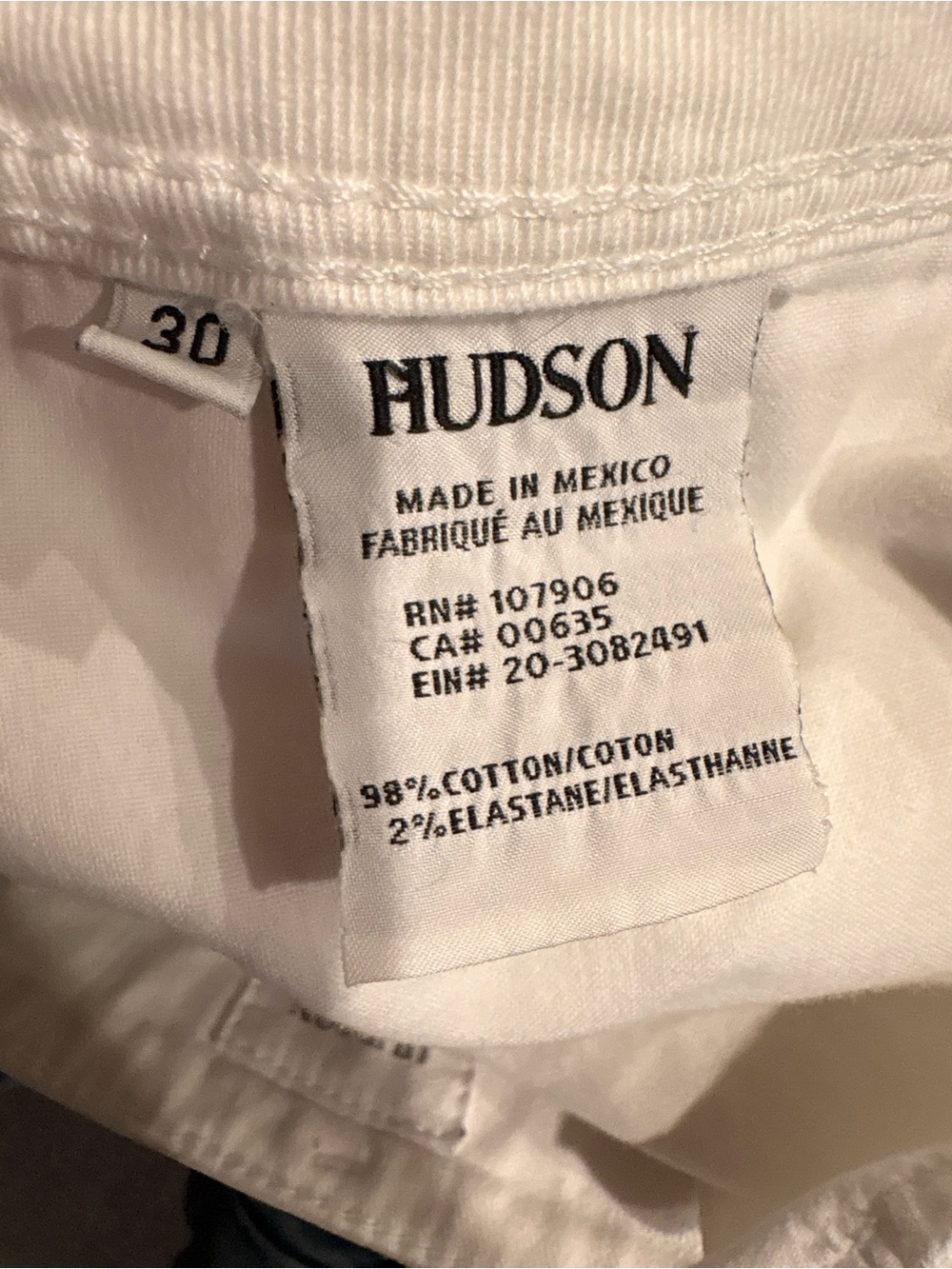 Hudson Jeans White High-Rise Denim Shorts size 30 - Picture 5 of 5